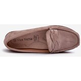 EVENTO Women's Dark Beige Faux Suede Loafers Nestalia | Shoptok.si