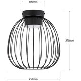  plafonsko svetlo ovella 1xGX53/10W/230V prečnika 25 cm crno | Eponuda.com