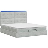 od pjene s madracem i LED-om Svjetlosiva 140 x 200 cm - Svjetlosiva 140 x 200 cm Prošiveno gumbima | shoptok.hr
