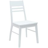  Trpezarijske stolice 2 kom. Čvrsto drvo od gume Bijelo Bijela 43 x 54 x 89 cm | shoptok.hr