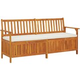 The Living Store Klop za shranjevanje z blazino 170 cm trden akacijev les - Klop, (21483799) | Shoptok.si