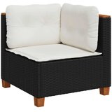  4-dijelni set vrtnih sofa od poliratana s jastucima crni | shoptok.hr