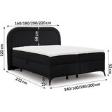 Ropez Črna boxspring postelja s prostorom za shranjevanje 140x200 cm Ornes – | Shoptok.si