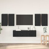 vidaXL Set TV komoda s policom s pohranom s vratima 6 pcs Crni hrast 60 x 30 x 30 cm | shoptok.hr
