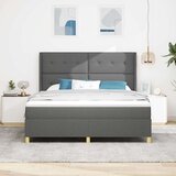  Krevet s opruga kutije s LED trakama Siva 180 x 200 cm tkanina | shoptok.hr