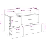  Set namještaja za kupaonicu 2 kom. Bijela Konstruirano drvo 62,5 x 44,5 x 50 cm | Shoptok.si