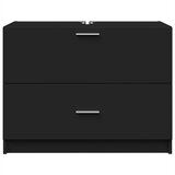 Ormarić za umivaonik crni 78 x 37 x 59 cm od konstruiranog drva | Eponuda.ba