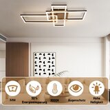 Nettlife LED stropna svetilka 3000K črna lesena spalnica svetilka modernega dizajna stropna svetilka 32W toplo bela, (22111160) | Shoptok.si