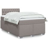 vidaXL Krevet s oprugama i madracem smeđesivi 120 x 190 cm od tkanine | shoptok.hr