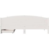 vidaXL Posteljni okvir brez vzmetnice bel 200x200 cm trdna borovina | Shoptok.si