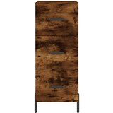 vidaXL Komoda dimljeni hrast 34,5x34x90 cm inženirski les | Shoptok.si