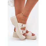 Boto Wedge And Platform Women's Slippers With Buckles Light Beige Nitarelia | Shoptok.si