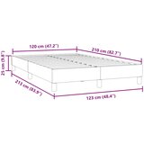  Okvir kreveta bez madraca tamno sivi 120x210 cm baršun | shoptok.hr
