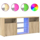 Maison Chic TV omarica - TV stojalo - Televizijska omarica z LED lučkami sonoma hrast 120x30x50 cm, (21701782) | Shoptok.si