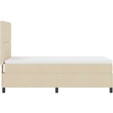 Kremna postelja s pomičnim dnom in vzmetnico 80x200 cm Tkanina, (22083601) | Shoptok.si