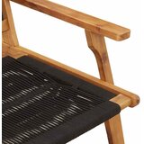  Vrtni namještaj 2 pcs Crna 67 x 76 x 73 cm Čvrsto drvo akacije | shoptok.hr
