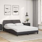 Maison Chic Posteljni okvir - Dvoposteljna postelja - Zakonska postelja z vzglavjem siva 120x200 cm umetno usnje-J16364, (21772586) | Shoptok.si