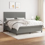 vidaXL Box spring postelja z vzmetnico temno siva 180x200 cm blago Cene