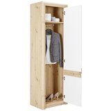 Zandiara Garderobna Omara Kashmir New, Bela, Barva Hrasta | Shoptok.si