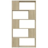 vidaXL ormarić za knjige / pregrada boja hrasta 80x24x155 cm iverica | shoptok.hr
