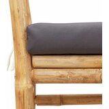  Vrtna klupa s jastukom Smeđa 110 x 38 x 65cm bambus | Eponuda.com