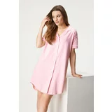 Astratex Kratka bombažna spalna srajca Pink Dream
