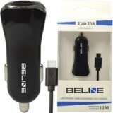 Beline OMREŽNI POLNILEC 2XUSB + USB-C 2.1A ZA TELEFON ČRN, (22007326) Cene