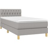  Krevet box spring s madracem LED svjetlosivi 80x200 cm tkanina | shoptok.hr