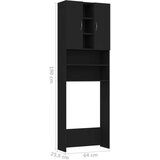 Ormarić za perilicu rublja crni 64 x 25 5 x 190 cm | shoptok.hr