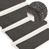  Preproge za stopnice 15 kosov 65x21x4 cm sive in črne, (20980947) | Shoptok.si