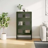 vidaXL Highboard Olive Green 68x39x123 cm Jeklo | Shoptok.si