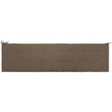  Jastuk za vrtnu klupu smeđesivi 200 x 50 x 3 cm tkanina Oxford | shoptok.hr