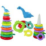  Giraffe Pyramid Puzzle 13 Circles Colorful 43cm x 18cm x 18cm | shoptok.hr