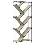  Regal za knjige boja hrasta 79 x 30 x 180 cm od drva i metala | Eponuda.ba