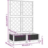  Sadilica s rešetkom tamnosiva 80 x 40 x 121 5 cm pp | shoptok.hr