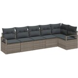 vidaXL Kavčna garnitura 6 pcs Siva poli ratan, (5000153600) | Shoptok.si