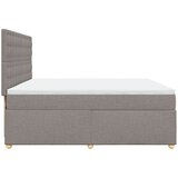  Krevet s oprugama i madracem smeđesivi 200x200 cm od tkanine | shoptok.hr