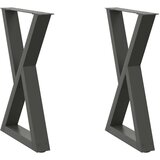  Noge za blagovaonski stol 2 kom antracit 50x(72-73 3) cm čelik | shoptok.hr