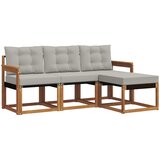  Set vanjskih sofa 4 kom. Prirodna i svijetlo siva | shoptok.hr