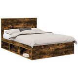  Konstrukcija postelje z vzglavjem Dimljeni oreh 140 x 200 cm, (5000104136) | Shoptok.si