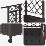  Povišeni krevet s mrežom i krovom Smeđa 164 x 40 x 127 cm PP | shoptok.hr