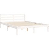  Kreveta s uzglavljem bijeli 140 x 190 cm od masivnog drva | shoptok.hr