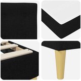  Okvir kreveta s madracem s uzglavljem Crna 90 x 200 cm tkanina - Crna 90 x 200 cm | shoptok.hr