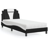  Krevet Viana s madracem crno-bijeli 80 x 200 cm od umjetne kože | shoptok.hr