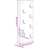  Vješalica za kapute na zidu Dimljeni hrast 30 x 1.5 x 80 cm | shoptok.hr