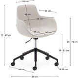 Kave Home Bež jedilni stoli v kompletu na koleščkih 2 ks Tissiana – | Shoptok.si