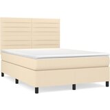  The Living Store Box spring postelja z vzmetnico krem 140x190 cm blago - Box Spring Postelja, (21450058) | Shoptok.si