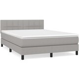  Box spring posteljni z vzmetnico svetlo siv 140x190 cm blago, (20899121) | Shoptok.si