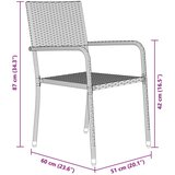  3-dijelni set vrtnih stolica crni poli ratan | shoptok.hr