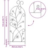  Vrtna Ograda Rešetkasti 3 pcs Zelena 112 x 40 cm Čelik | shoptok.hr
